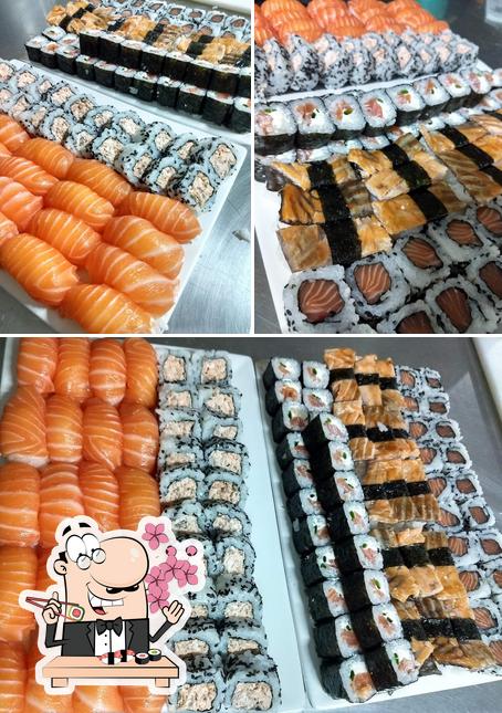 Prove diferentes opções de sushi