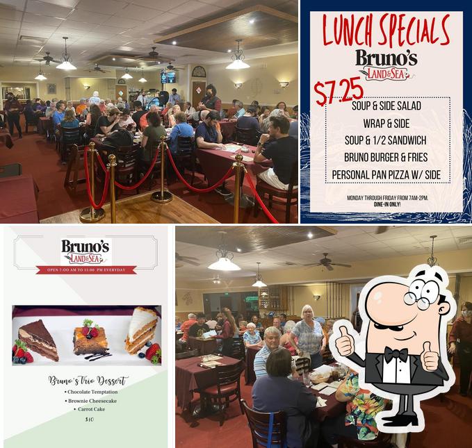 Bruno's Land and Sea Restaurant in Edgewood Restaurant menu and reviews