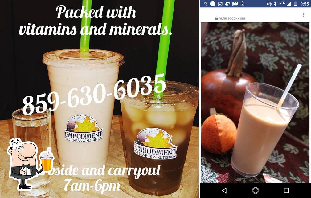 Enjoy a drink at Embodiment Wellness & Nutrition