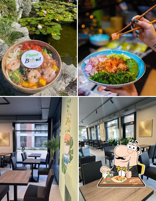 Tra le varie cose da Planet Bowl Restaurant - Poke Bowl Renens si possono trovare la cibo e interni