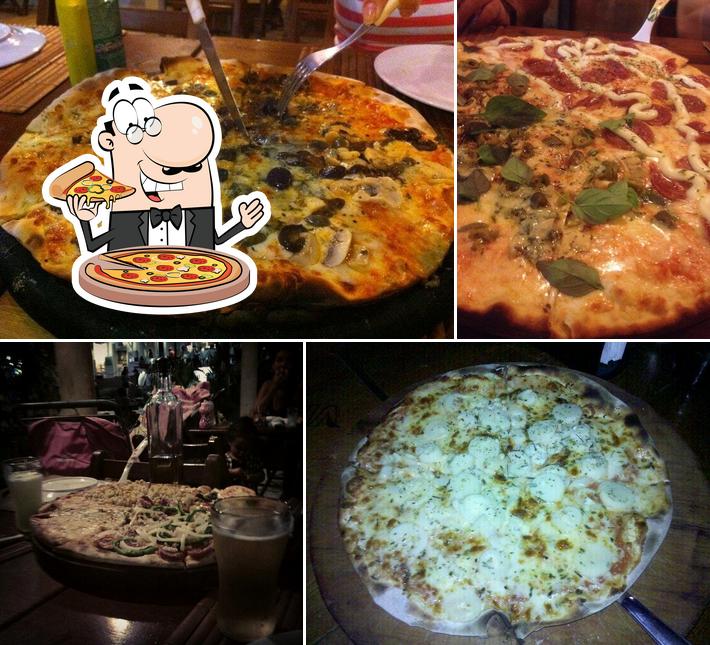 Experimente pizza no Pizzaria Forno A Lenha de Mercedes