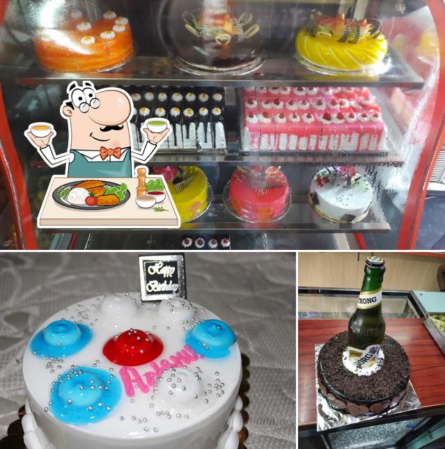 Check out the photo depicting food and beer at Bangalore Iyengar Bakery