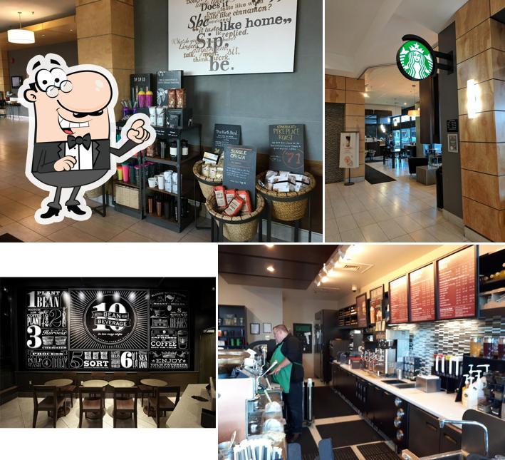 L'intérieur de Starbucks