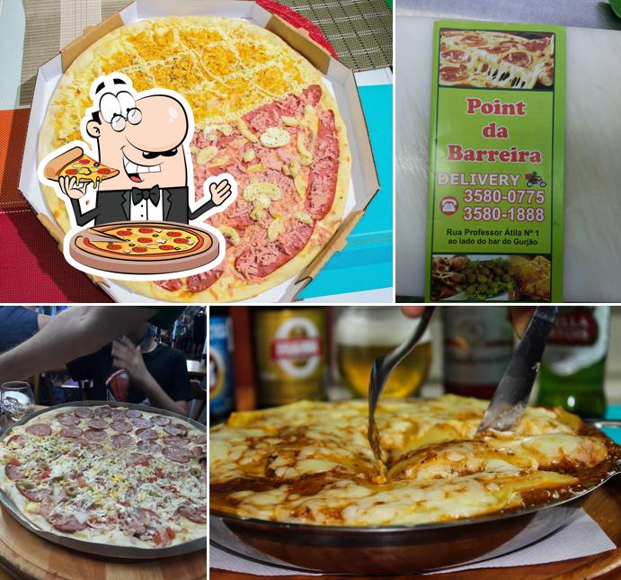 Experimente pizza no Bar E Pizzaria Point Da Barreira