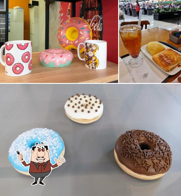 Comida em Café Donuts