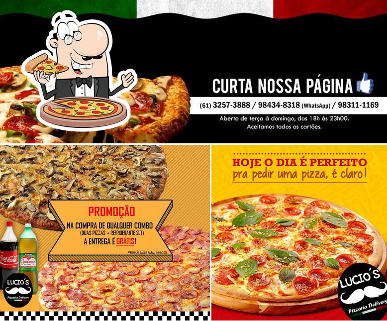 Peça pizza no Lucio's Pizzaria & Fast Food