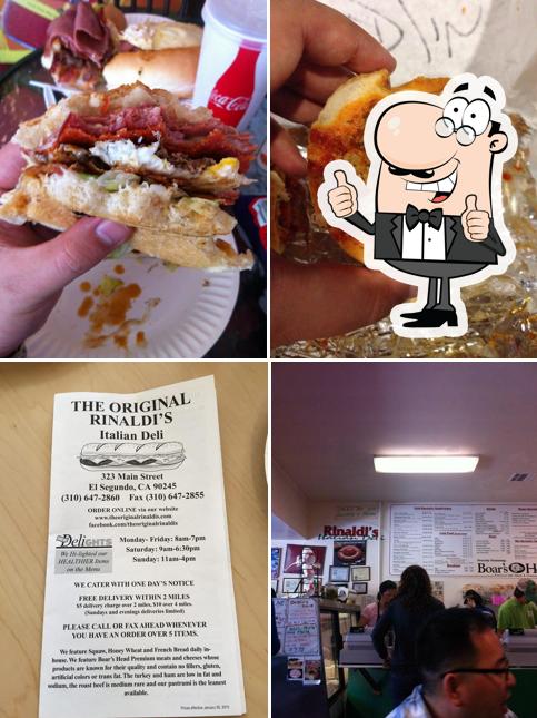 The Original Rinaldi's Deli & Cafe in El Segundo Restaurant menu and