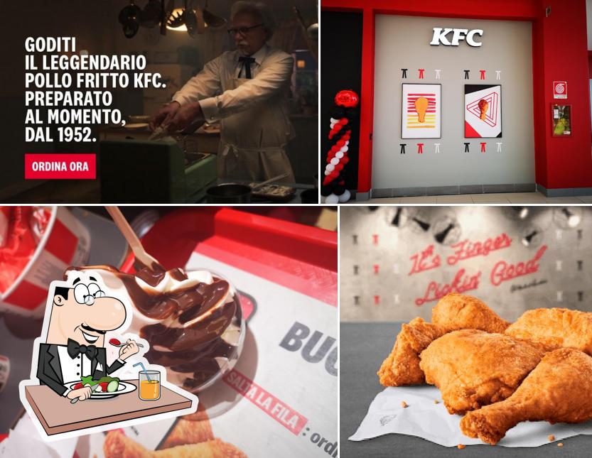 Tra le varie cose da KFC si possono trovare la cibo e esterno