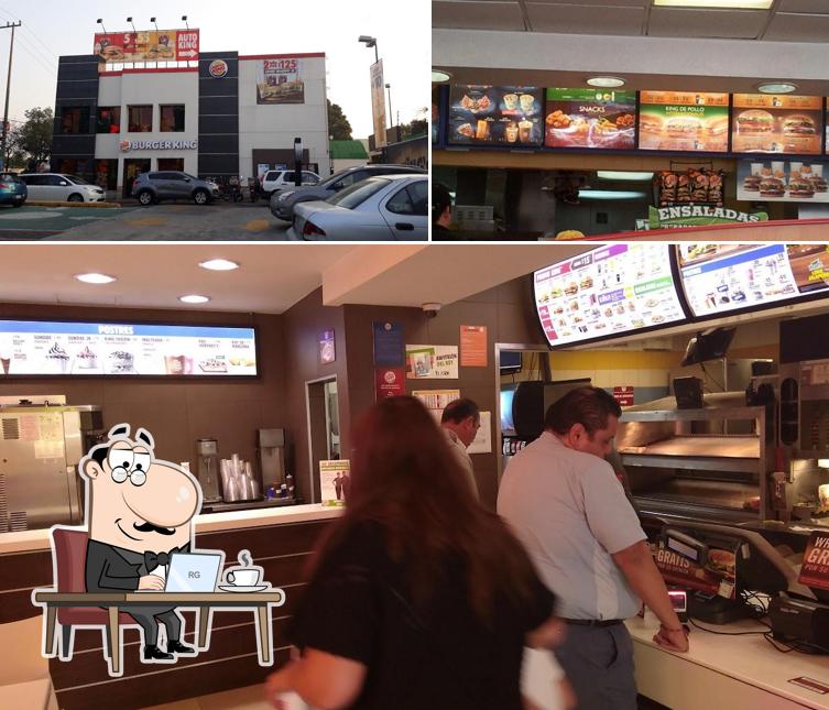 The picture of interior and exterior at Burger King