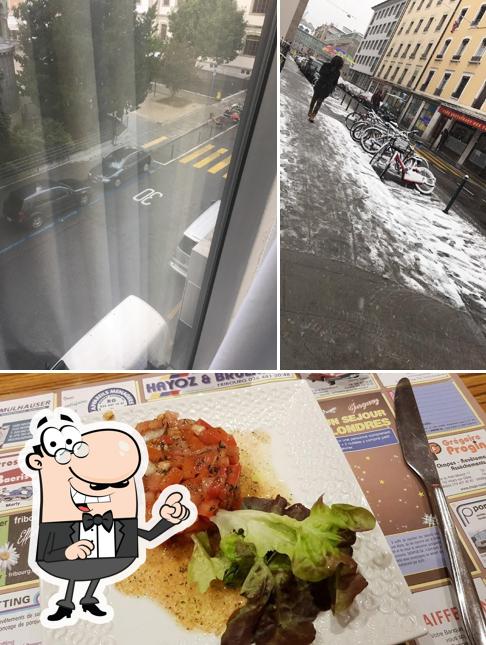 Jetez un coup d’oeil à la photo affichant la extérieur et nourriture concernant Café Restaurant des 3 Rois