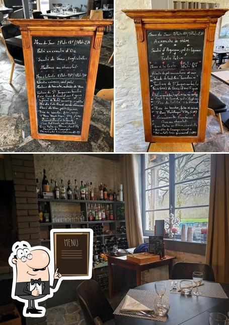 Domaine de la Marsaudière is distinguished by blackboard and wine