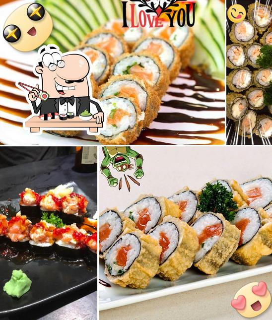 Prove diversas opções de sushi