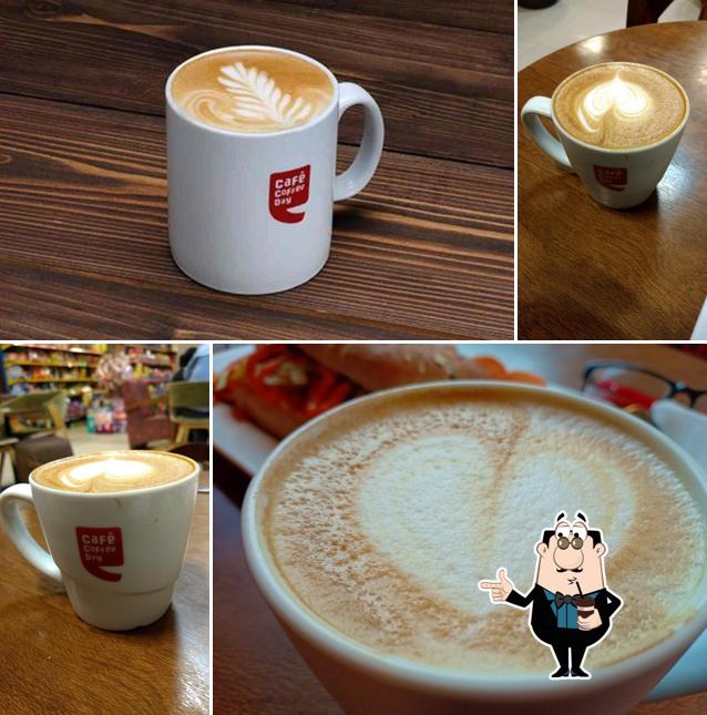 Enjoy a beverage at Café Coffee Day