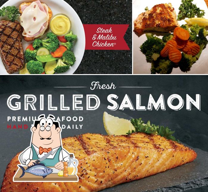 Grilled salmon at Sizzler - Delivery or Takeout Available