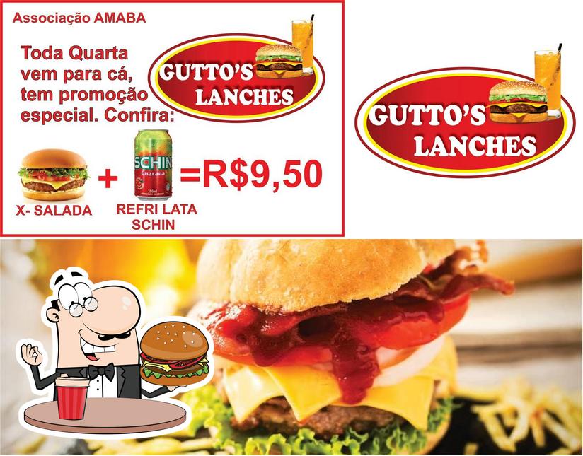 Consiga um hambúrguer no Guttos Lanches