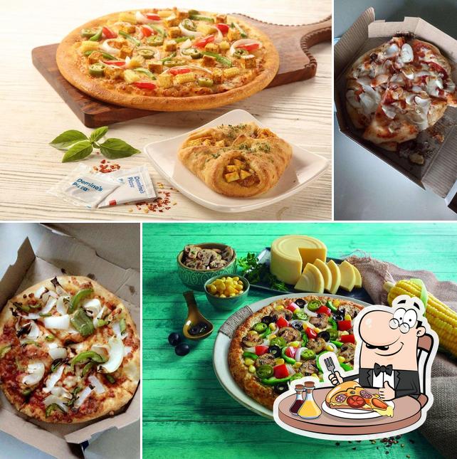 Pick pizza at Domino's Pizza