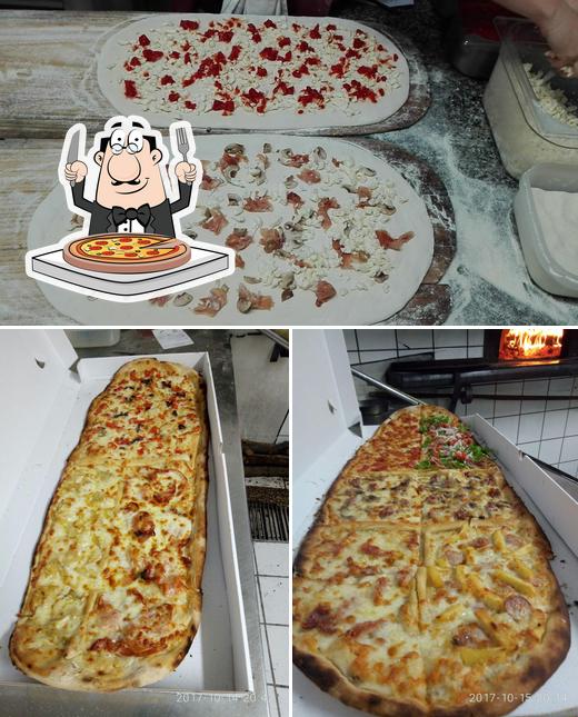 A Pizzeria La Sorrentina Di Vanacore Anna, puoi assaggiare una bella pizza