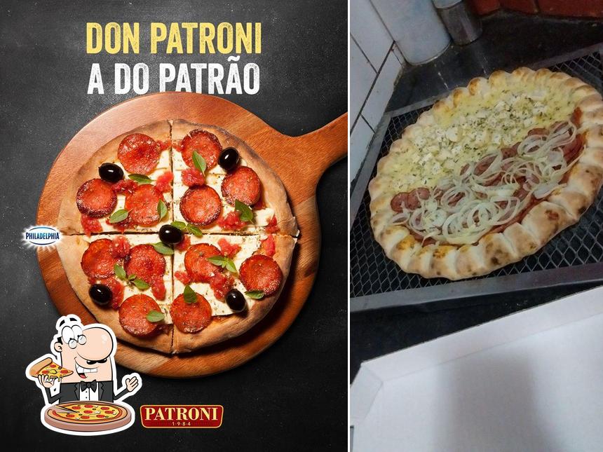 No Patroni, você pode degustar pizza