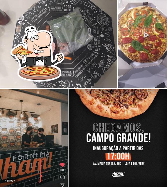 Experimente pizza no Aham Forneria - Campo Grande