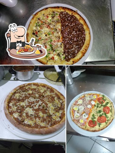 Escolha pizza no D'La Pizza