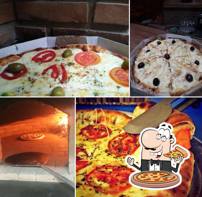 Escolha pizza no Gran Forno Pizzaria