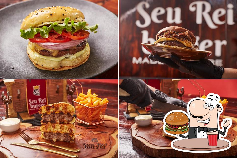 Delicie-se com um hambúrguer no Seu Rei Burger