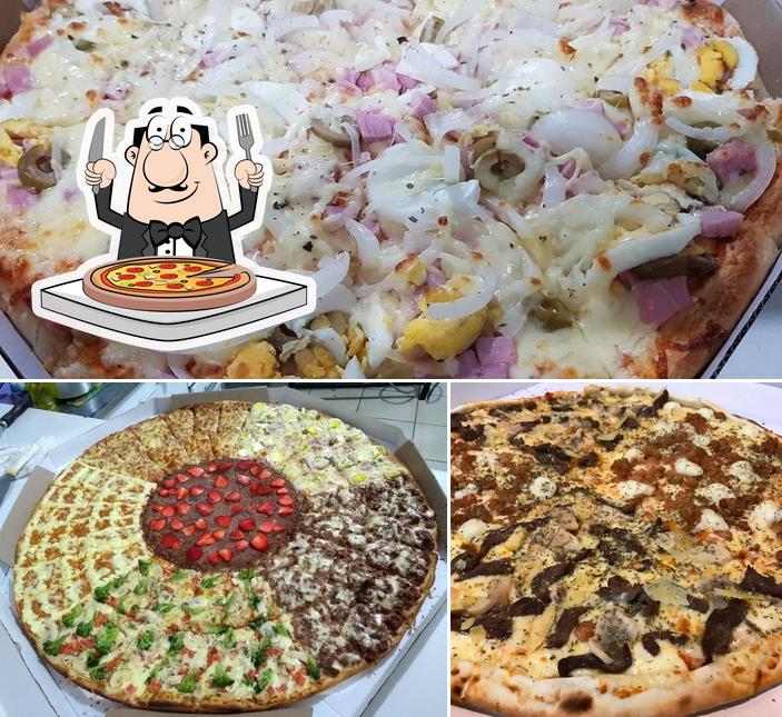 Escolha pizza no HD Lanches e Pizzaria