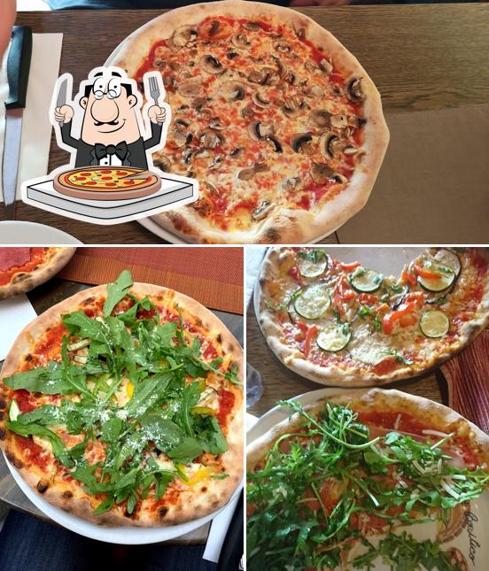 Get pizza at Pizzeria La Taverna Hotel Iris Leonardo & Rita Bruno GbR