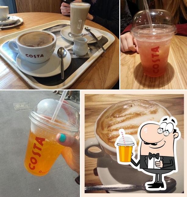 Enjoy a drink at Costa Coffee