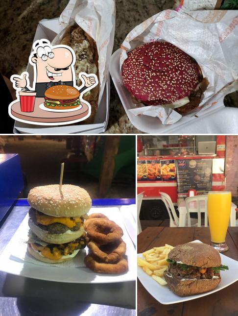 Consiga um hambúrguer no Rocky Burger