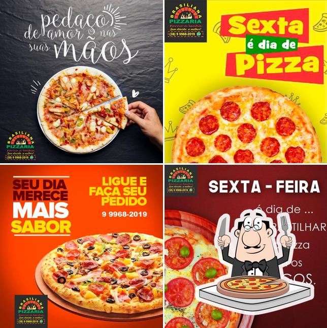 Peça pizza no Brasiliana Pizzaria