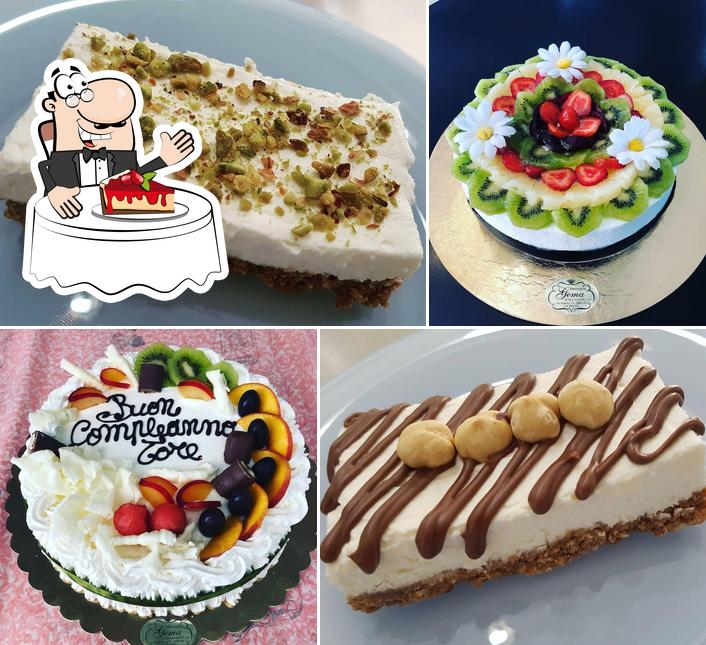 Pasticceria caffetteria GemadiFigus serve un'ampia gamma di dolci