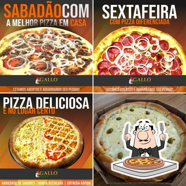 Escolha diferentes variedades de pizza