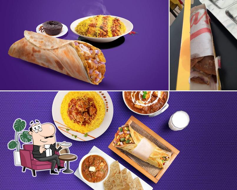 This is the image showing interior and food at Faasos - Wraps & Rolls