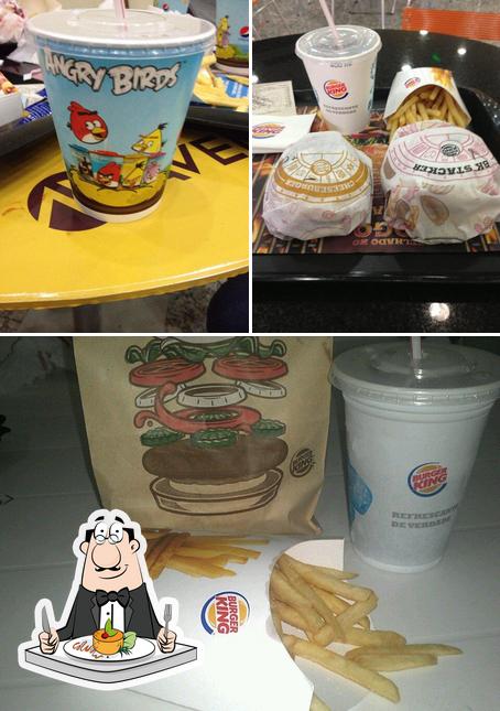 Esta é a foto apresentando comida e bebida no Burger King