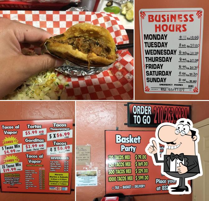 REGIOS Tacos a vapor, 2000 Cupples Rd in San Antonio Restaurant menu