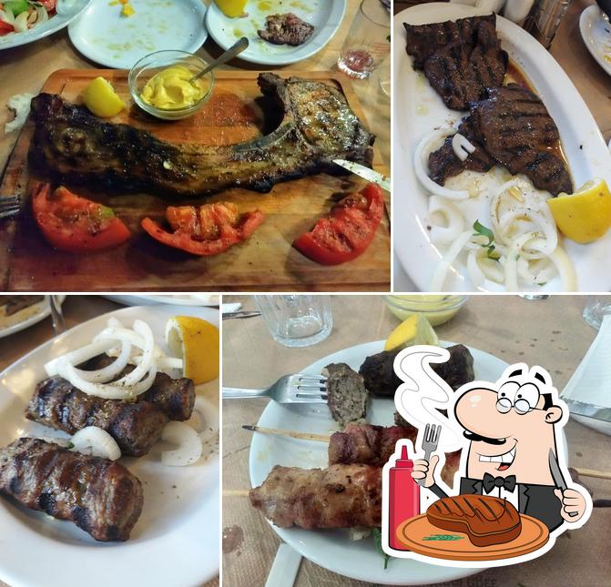 Elige un plato con carne en Tavern "Kostas"