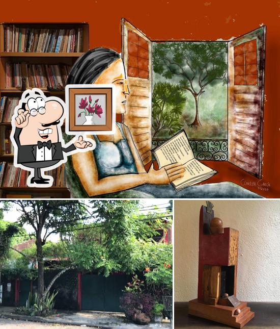 Esta é a imagem ilustrando interior e exterior a Poço das Artes - Casa de Clarissa