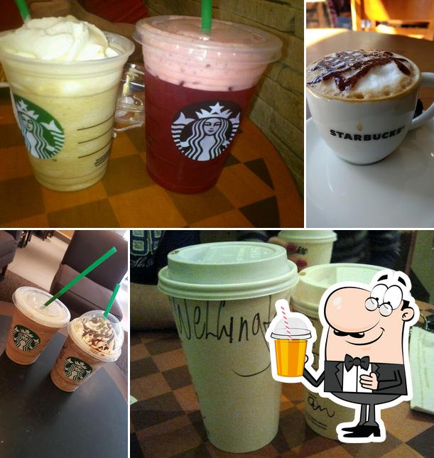 Experimente diversos bebidas fornecidos no Starbucks