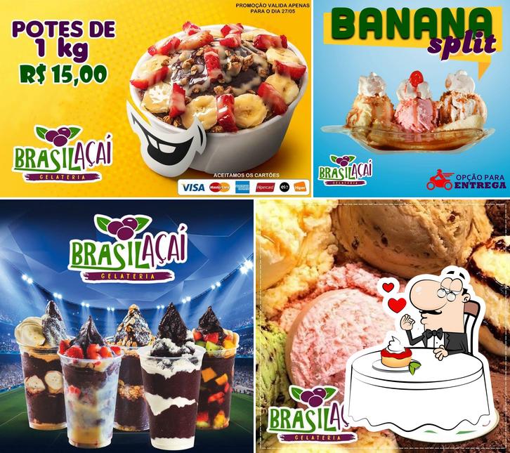 Brasil Açaí oferece uma escolha de sobremesas