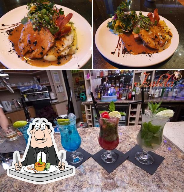 Это фото, где изображены еда и алкоголь в Izabella Restaurant
