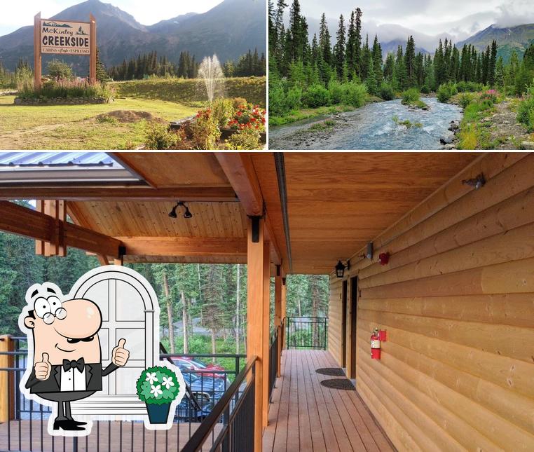 You can get some fresh air outside McKinley Creekside Cabins, Café & Bakery
