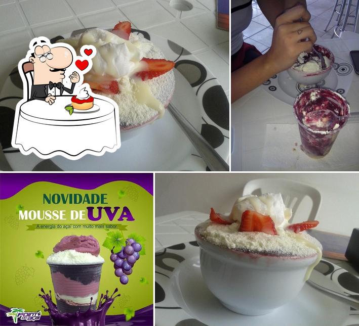 Point do Açaí Centro e Delivery oferece uma escolha de pratos doces