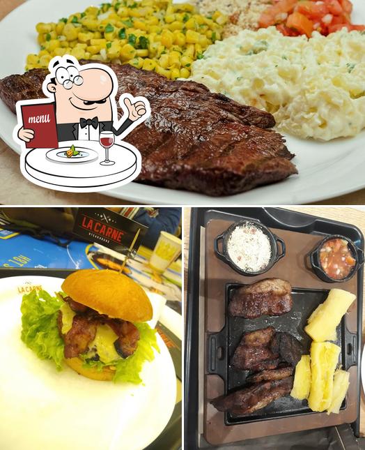 Comida em La Carne Steakhouse