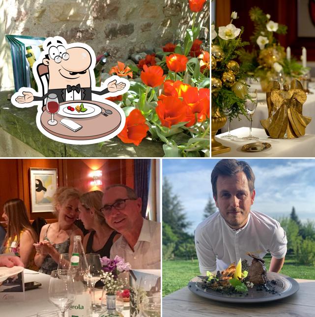L’image de la table à manger et boire de Hôtel Restaurant à la Cour d'Alsace Obernai’s