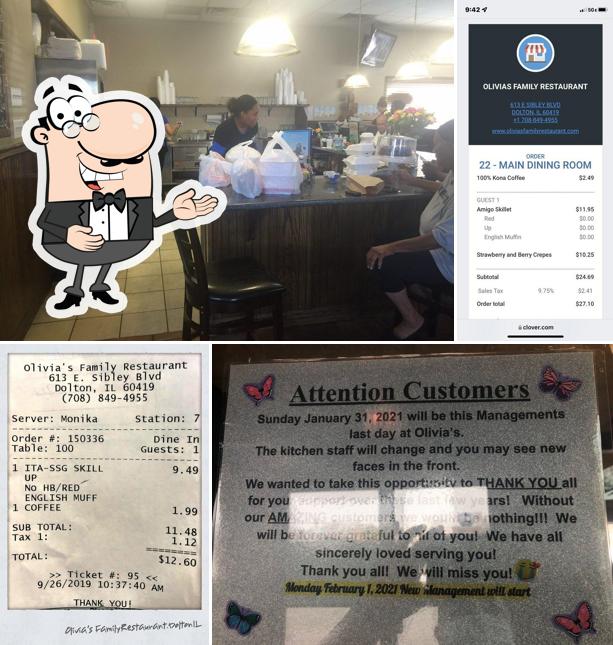 Olivia's Family Restaurant in Dolton Restaurant menu and reviews