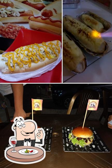 Comida em Super hot dog especial