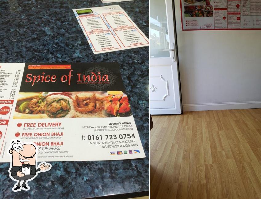 The Spice Of India, Manchester - Restaurant menu, prices and reviews