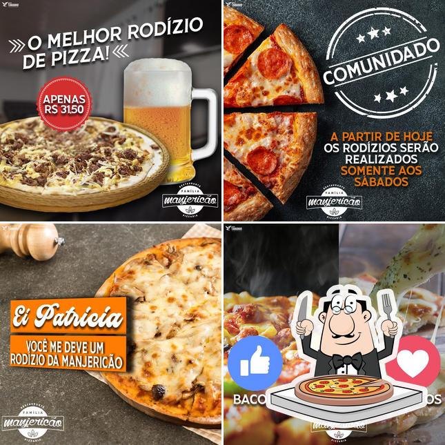 Consiga pizza no Restaurante Família Manjericão