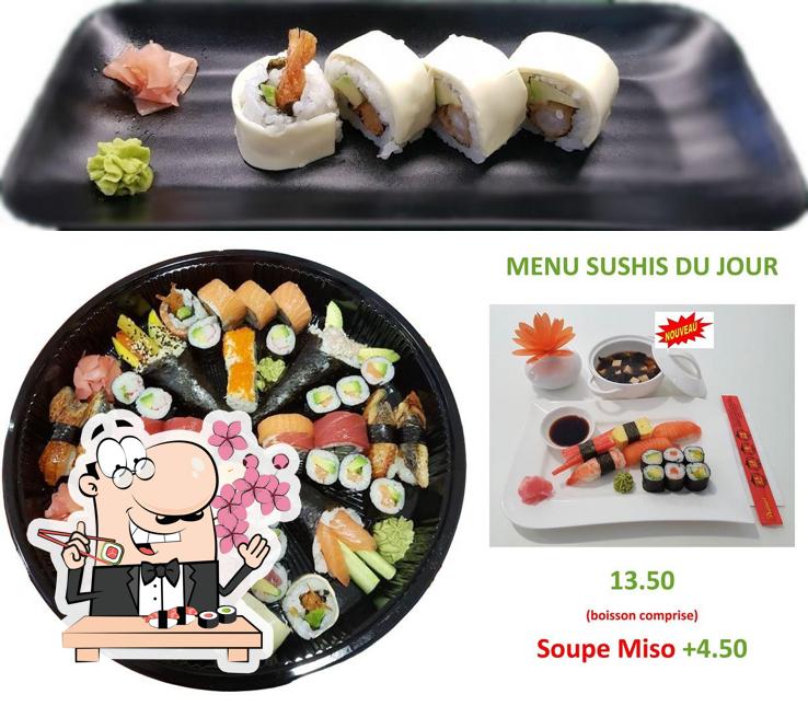 Prenez différentes options de sushi